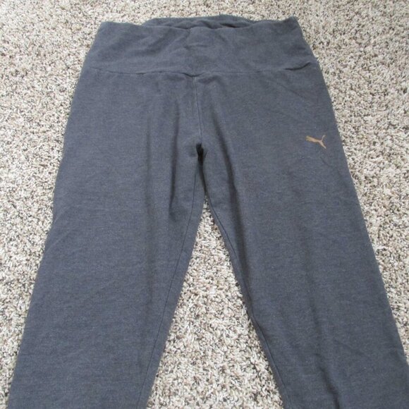 Puma Pull On Skinny Leggings Womens Medium Dark Gray Stretch Elastic Pants - Picture 6 of 7